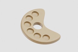 3D Paint Palette cartoon model