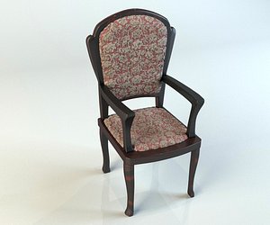 3d model wooden chair