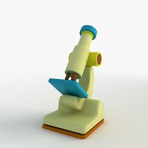 cartoon microscope 3d model