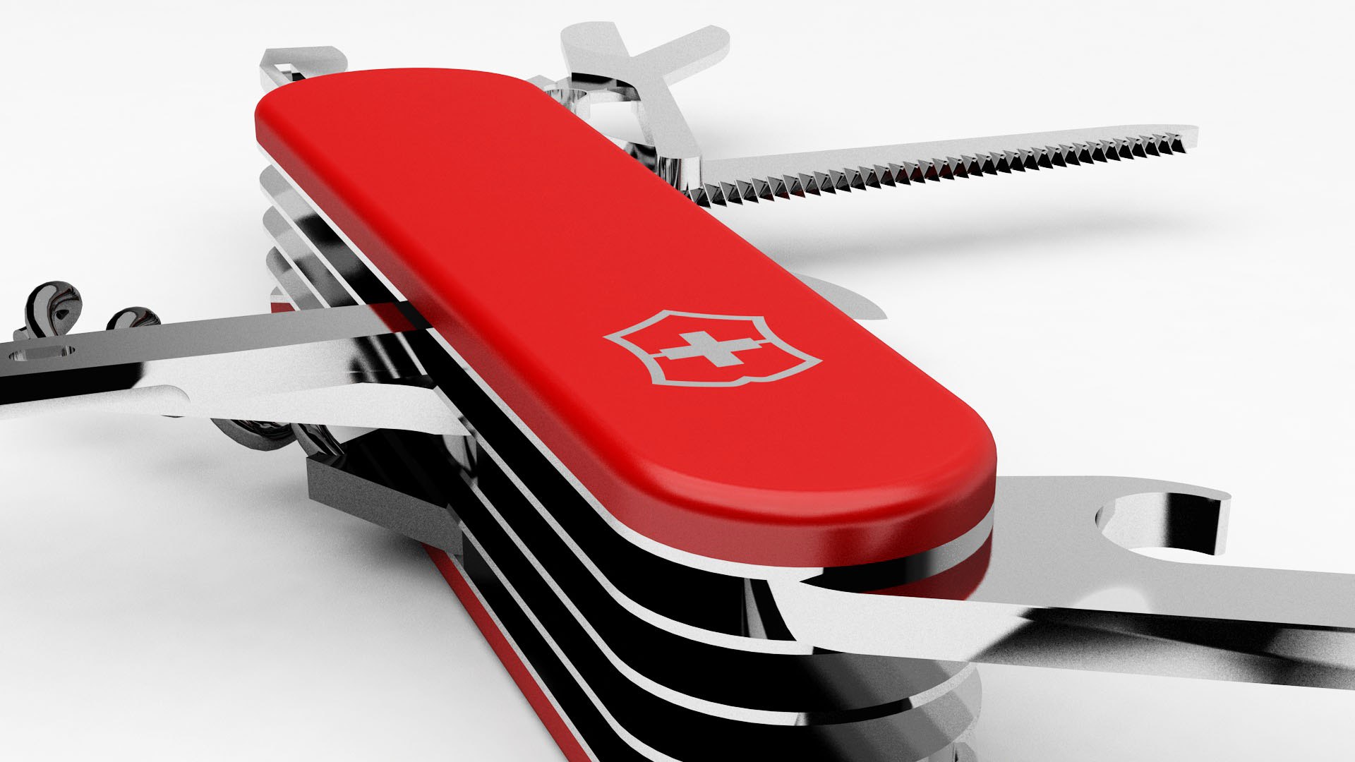 3D Swiss Army Knife Model - TurboSquid 2121504