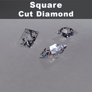 3ds square cut diamond
