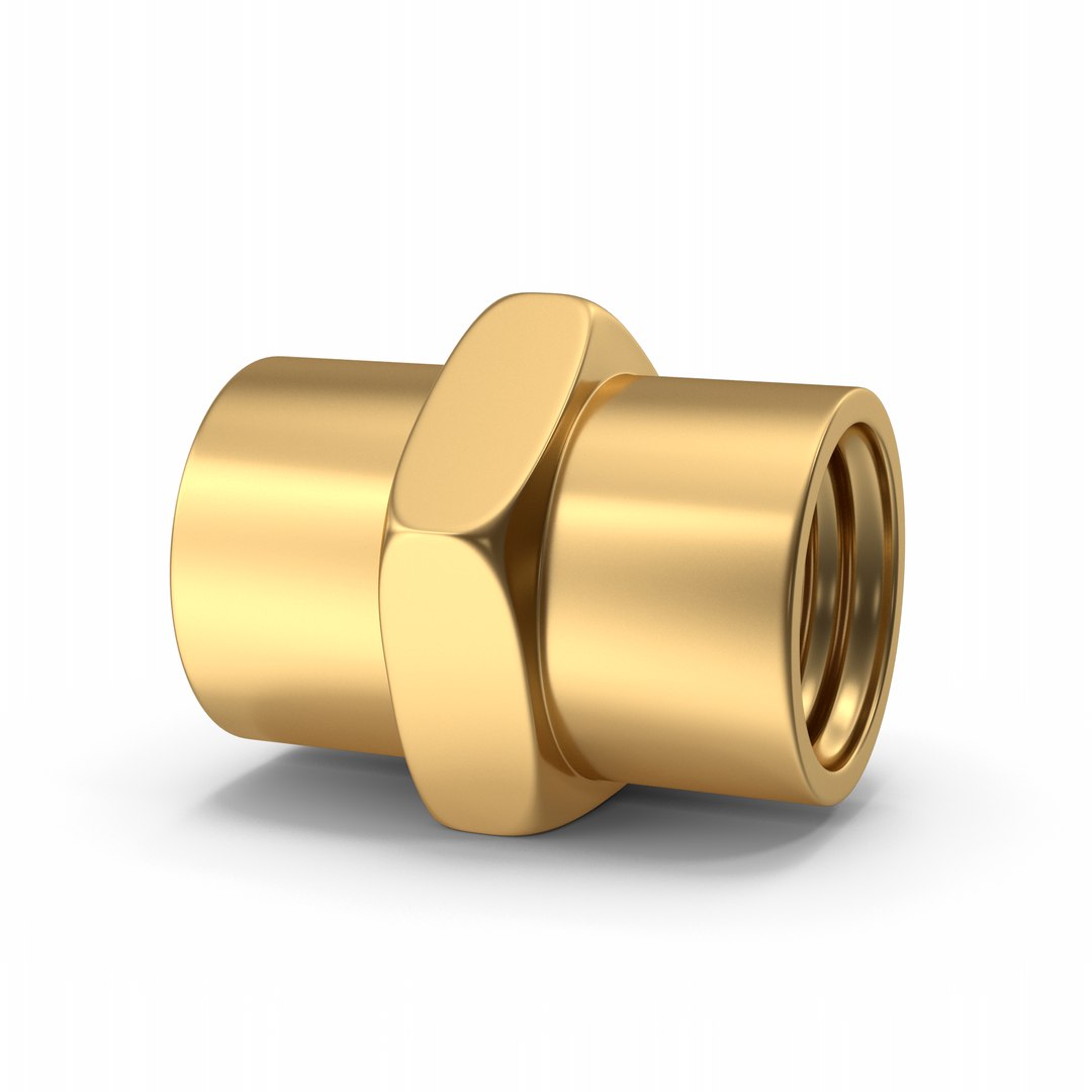 3D Gold Pipe Fitting - TurboSquid 2094132