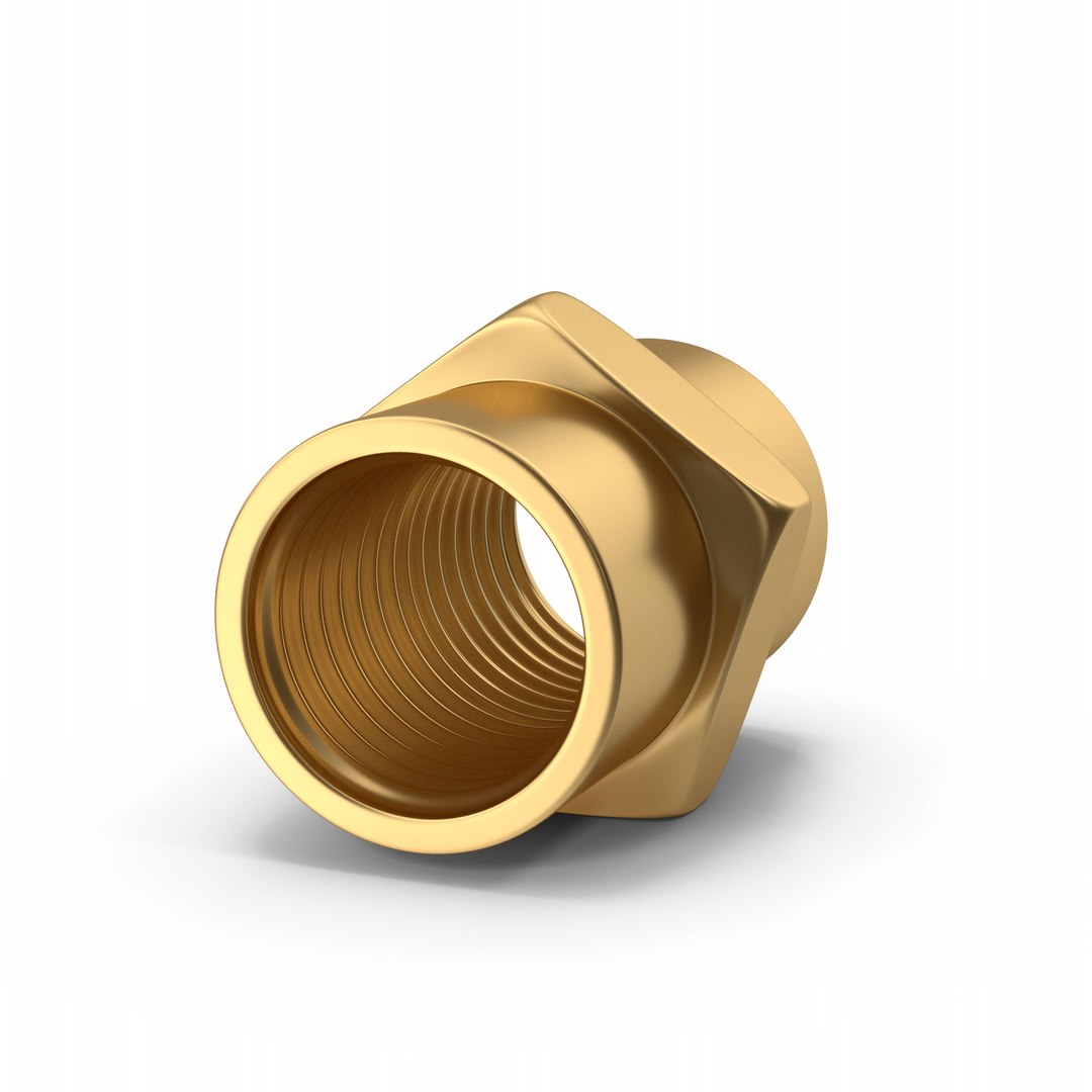 3D Gold Pipe Fitting - TurboSquid 2094132