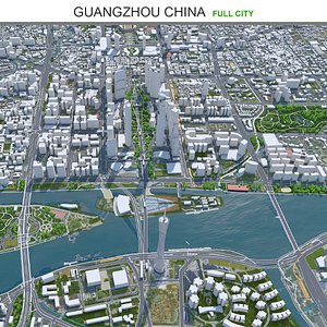 3D Guangzhou Downtown China