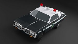 Police Car 1971 NY Low-Poly