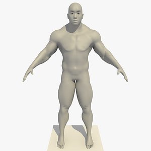 Rigged Asian Muscle Man