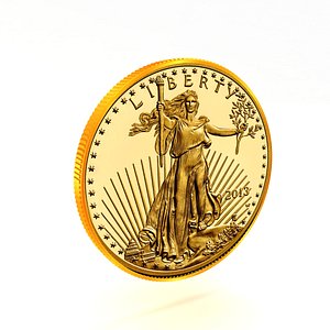 Liberty Gold Coin 3D