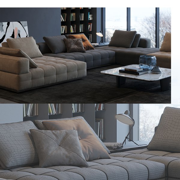 3D lawrence clan sofa model
