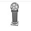 troféu de futebol de vidro