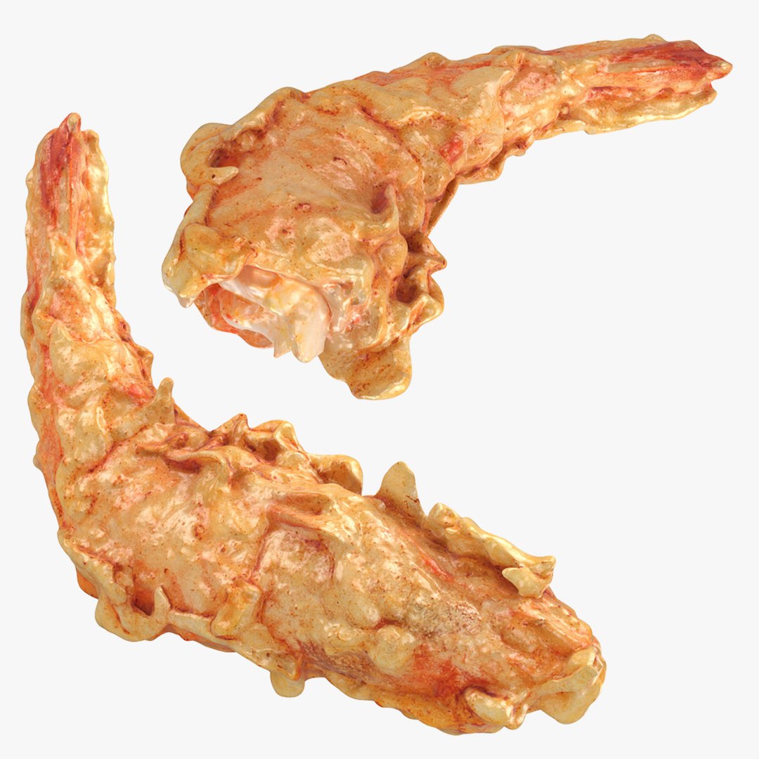 Fried Shrimp 02 Collection Model - TurboSquid 2168564