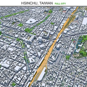 3D city area building model