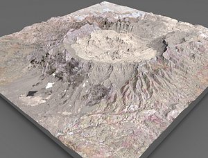 3D mountain landscape crater