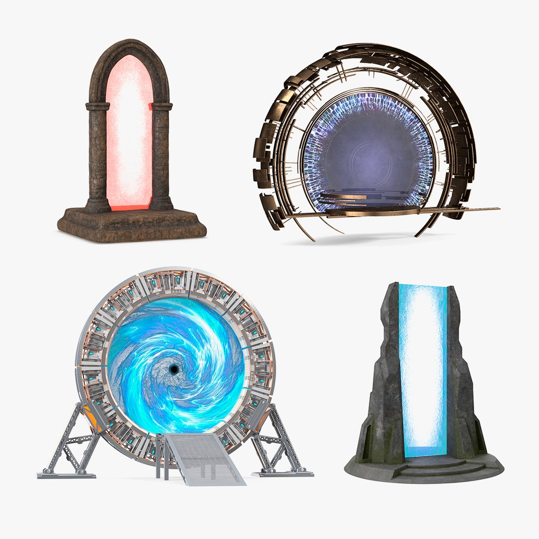 Fantasy Portal Gates Collection 3 3D model preview