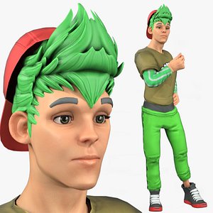 Cartoon Rigged Style Boy-Symon Character 3D Model 3D model