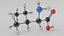 Isoleucine molecule model