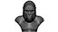 Gorilla Head Sculpture