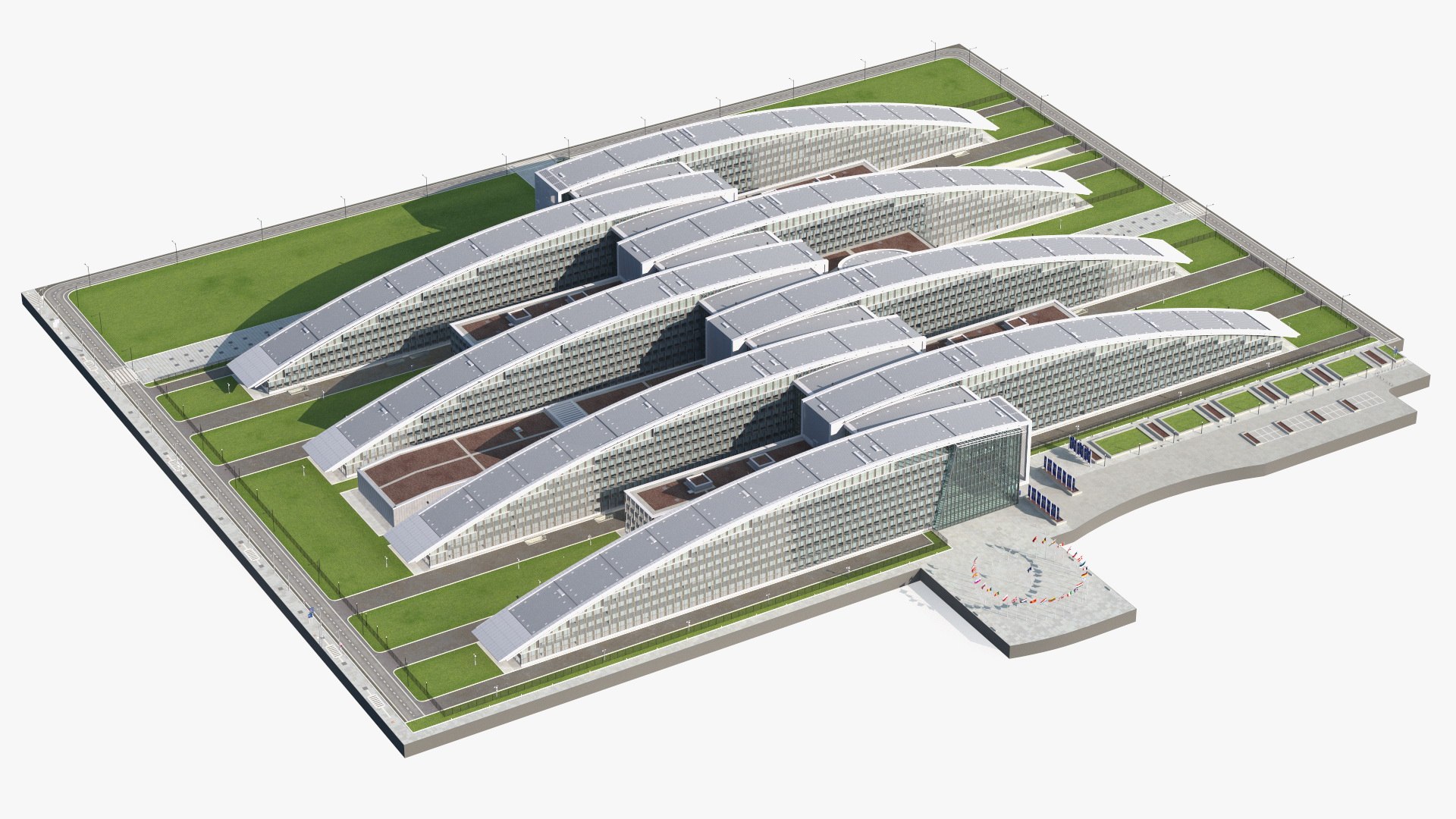 NATO Headquarters 3D model preview