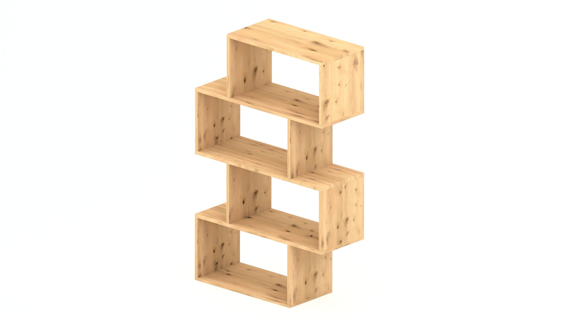 Wooden shelving unit 2 3D model TurboSquid 1952919