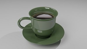 3D coffee cup ceramic model