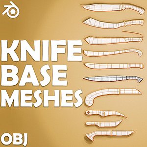 Knives Base Meshes - Low Poly model