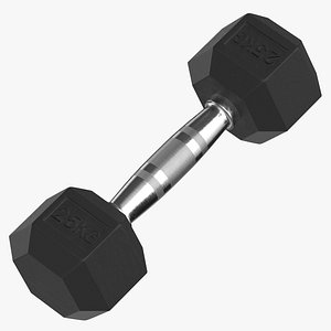 Rubber Dumbbell 2.5kg