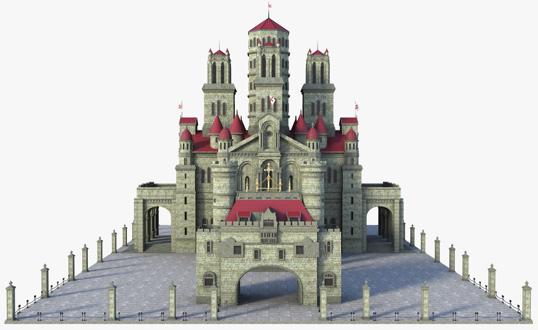 Castle Medieval 3D Model - TurboSquid 1392352