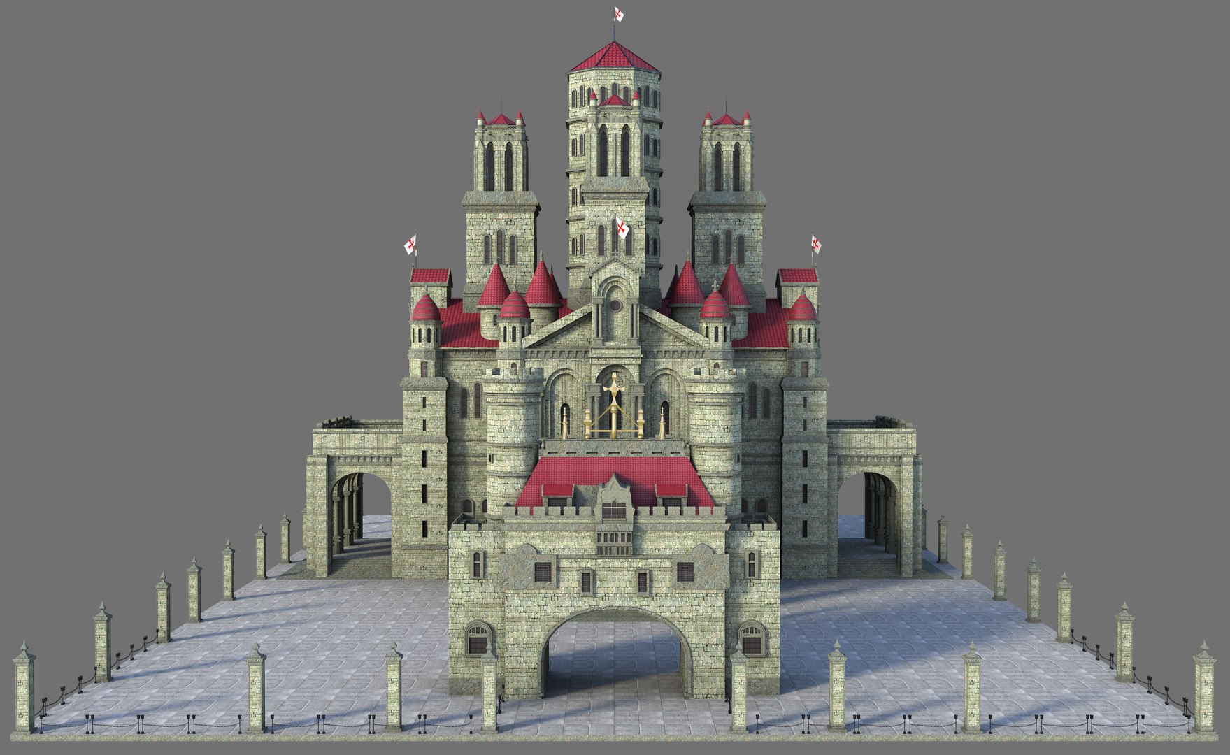 Castle Medieval 3D Model - TurboSquid 1392352