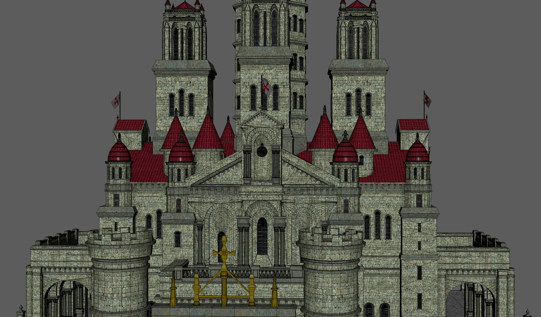Castle Medieval 3D Model - TurboSquid 1392352