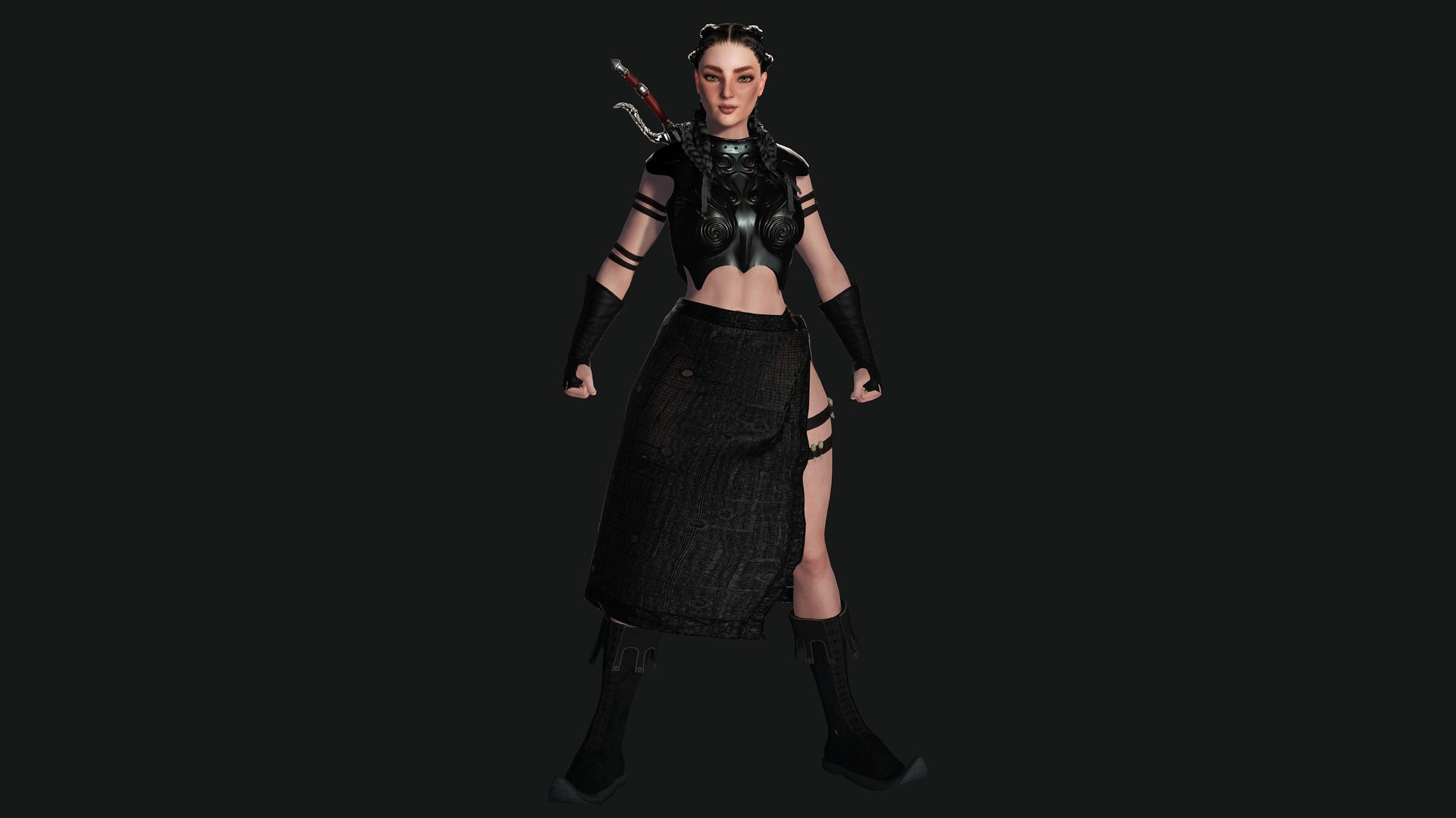 3D Model AAA 3D FANTASY CHARACTER - WARRIOR In HOODIE REALISTIC ...