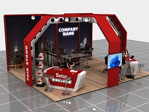 modern fair stand 3D model