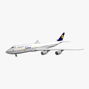 3D Boeing 747-8i Lufthansa 5 Star Airlines Livery model