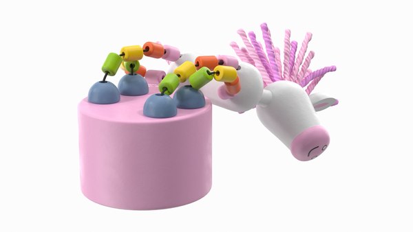 3D Wooden Push Puppet Pink Unicorn Lying - TurboSquid 2015859