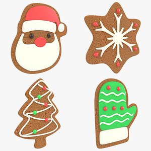 3D gingerbread christmas cookie pack