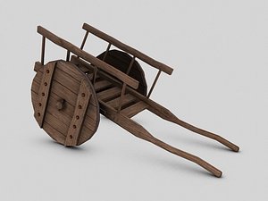 3d medieval handcart
