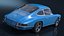 Porsche 911 1968 Blue Simplified