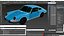Porsche 911 1968 Blue Simplified