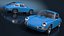 Porsche 911 1968 Blue Simplified