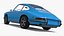 Porsche 911 1968 Blue Simplified