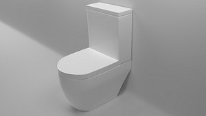 modern toilet 3D model