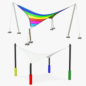 Tensile Structures Playground Shade 3D model