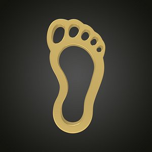 3D Baby little foot pendant