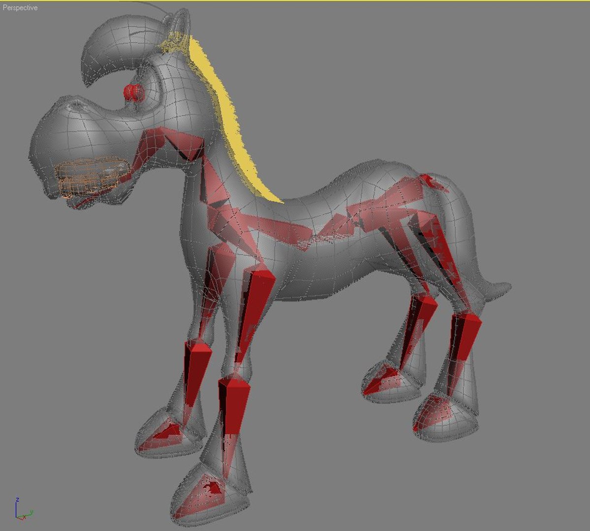 Cartoon Horse Rigged Anime 3d Model