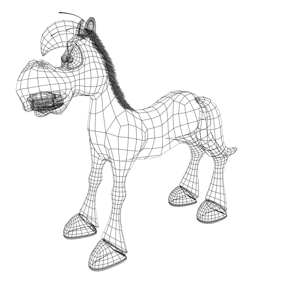 Cartoon Horse Rigged Anime 3d Model