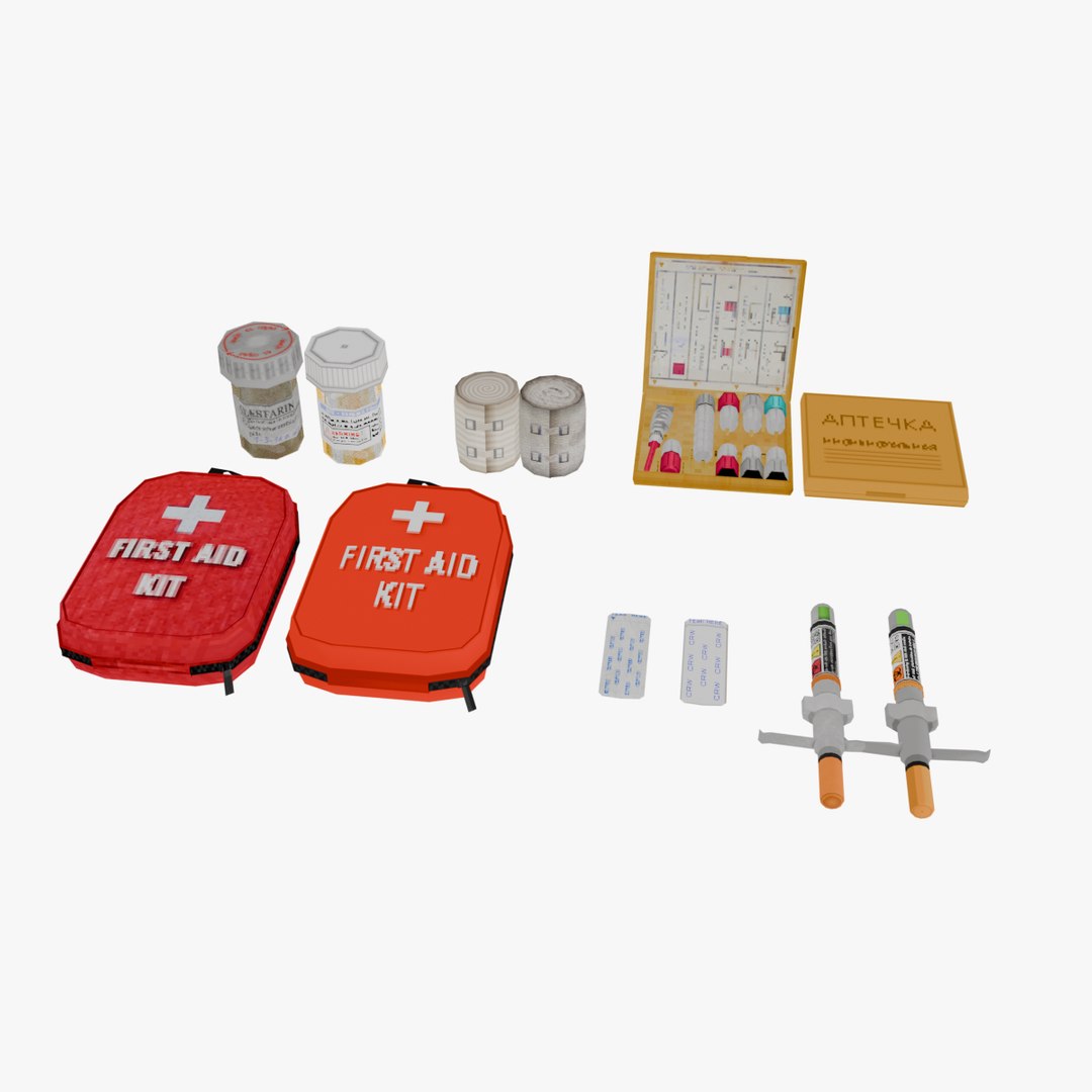 Retro PSX Pixel Medical Pack 3D TurboSquid 2154340