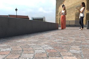 Cobblestones paving porphyry texture Material