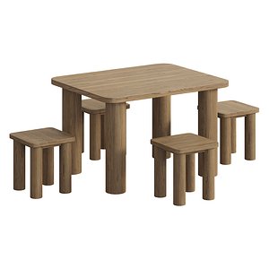 3D Hennie Kids Set Walnut