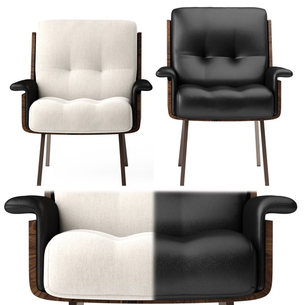 3D Minotti Daiki Studio chairs model TurboSquid 1798310