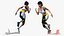 Sportlerin Startpose mit Block