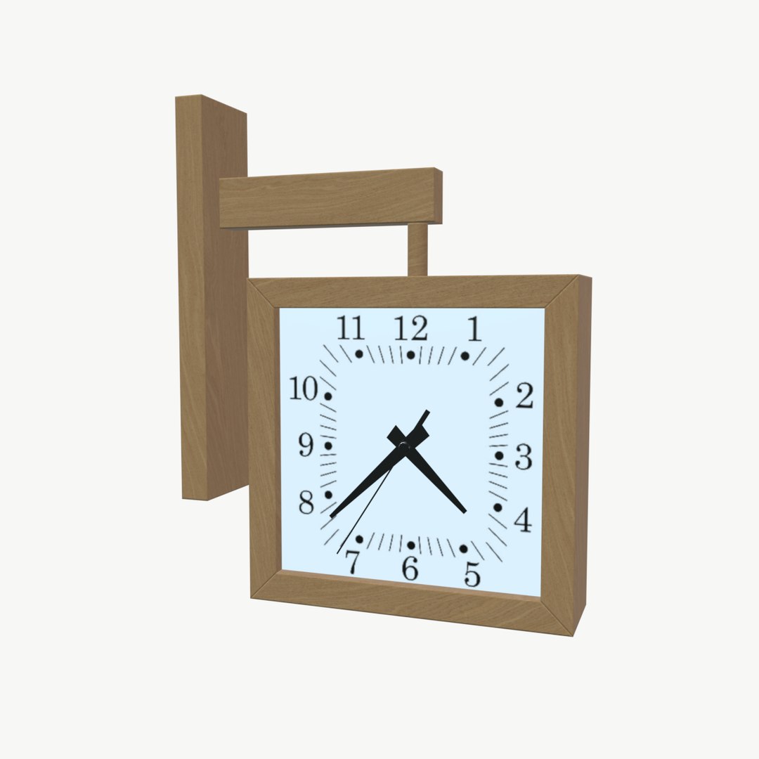 Wall Mount Clock Model - TurboSquid 2318473