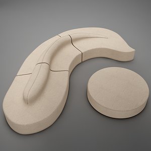 3D modern club sofa model